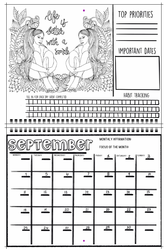 Your Inspirational Color-In Calendar