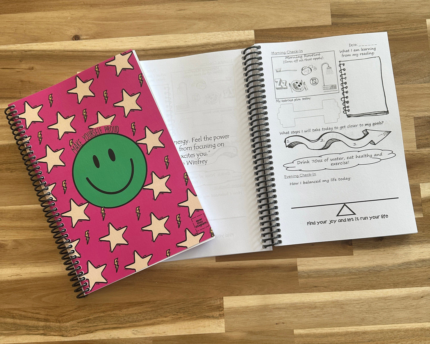 Make Yourself Proud: An Interactive Self-Improvement Journal