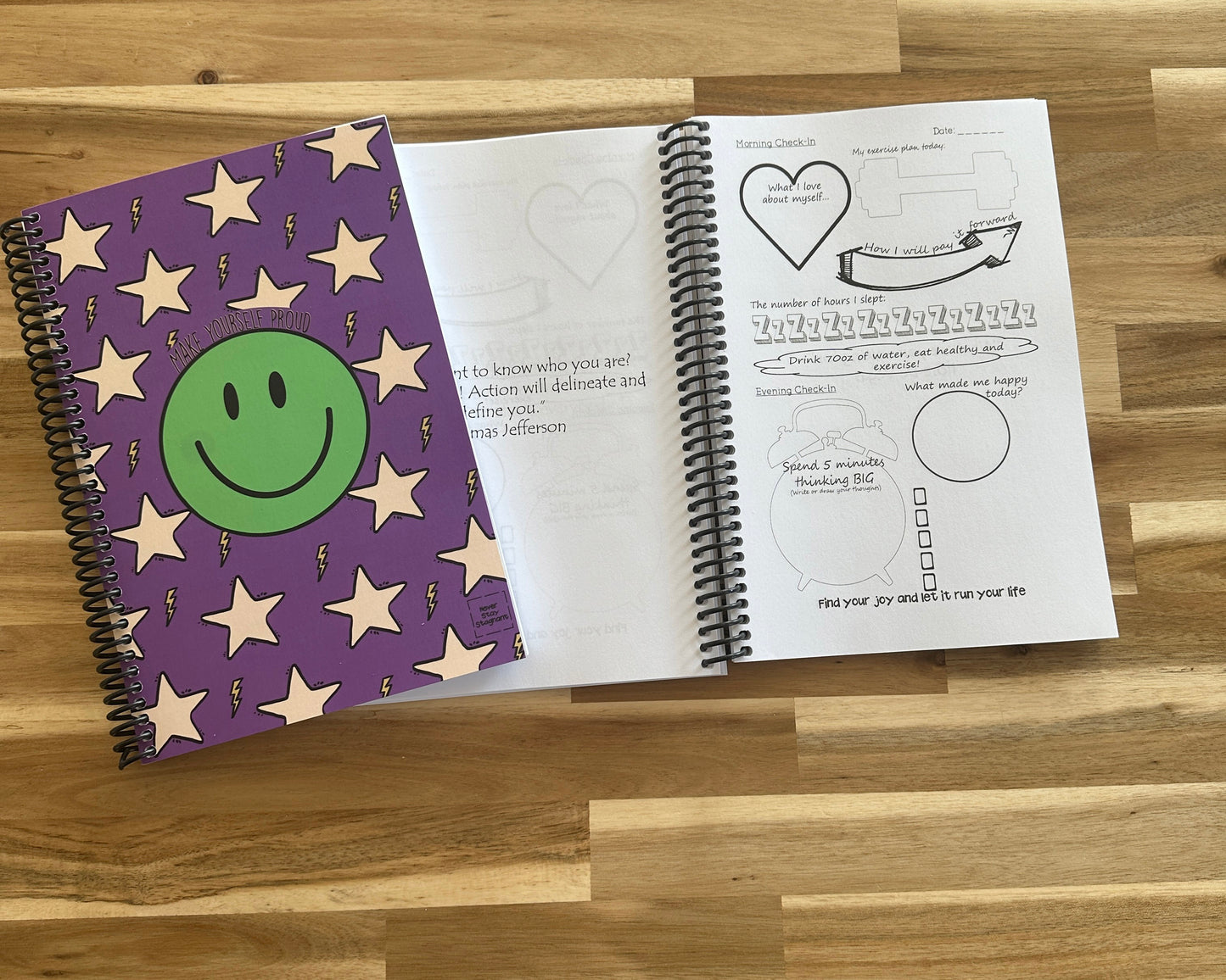 Make Yourself Proud: An Interactive Self-Improvement Journal