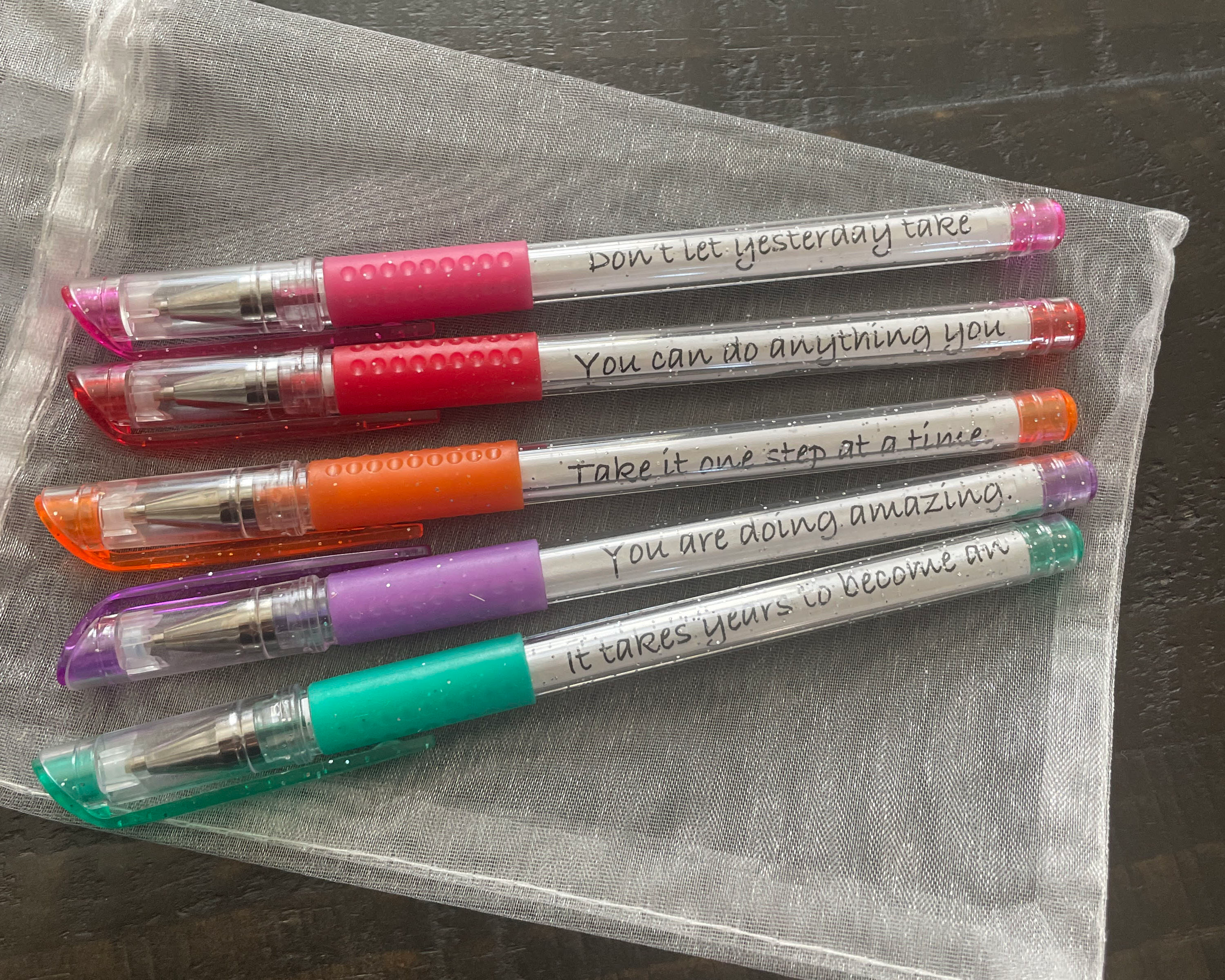 10pcs Inspirational Slogan Pen Fine Point Gel Pens Athletic Set Interesting  Writing Pen Gel Ink Pen Ballpoint Pen
