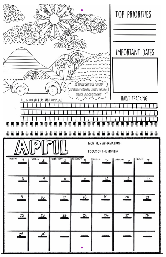 Your Inspirational Color-In Calendar
