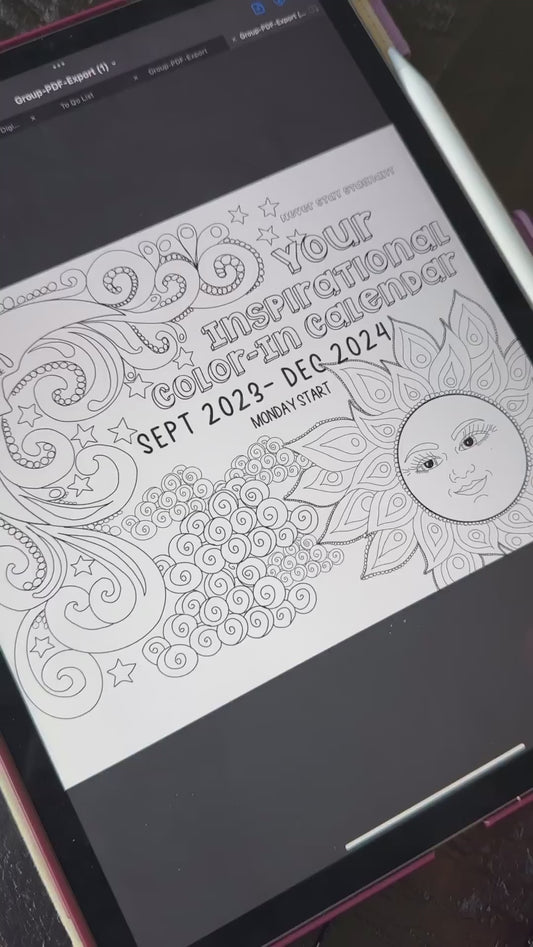 Your Inspirational Color-In Calendar