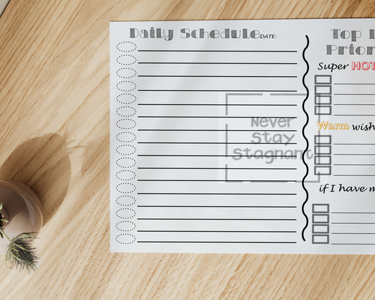 Daily Schedule Digital Download
