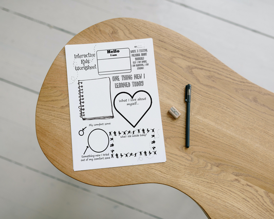 Interactive Kids Worksheets Digital Download