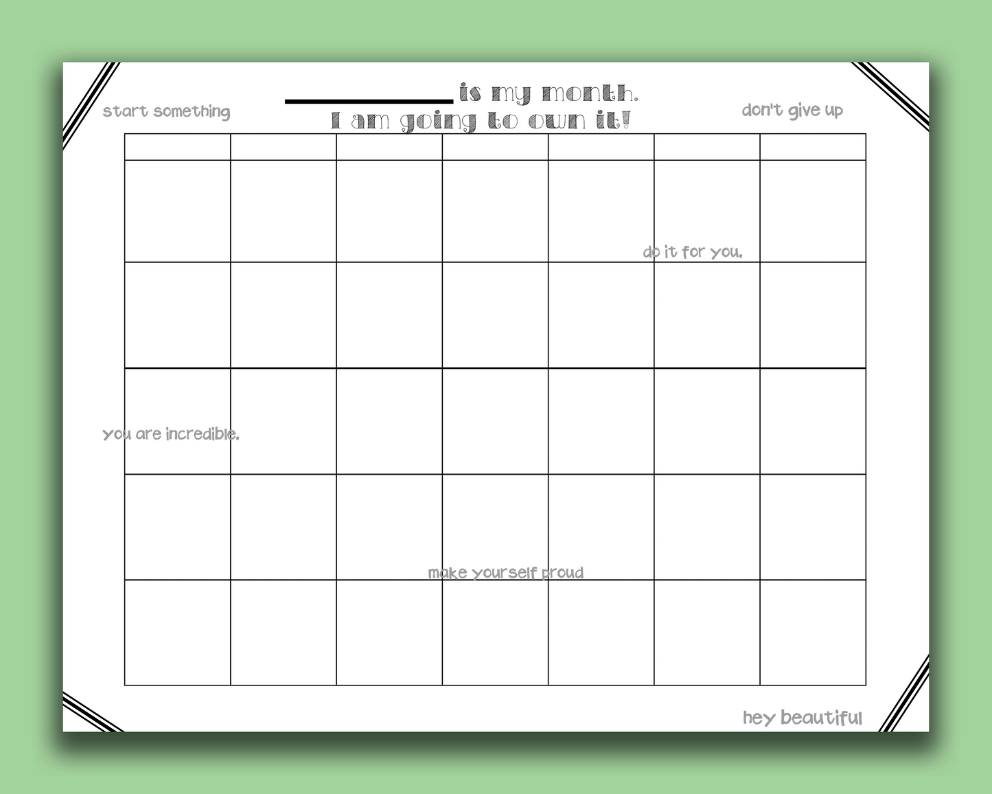 FREE Digital Downloads (lined, dotted or monthly calendar)